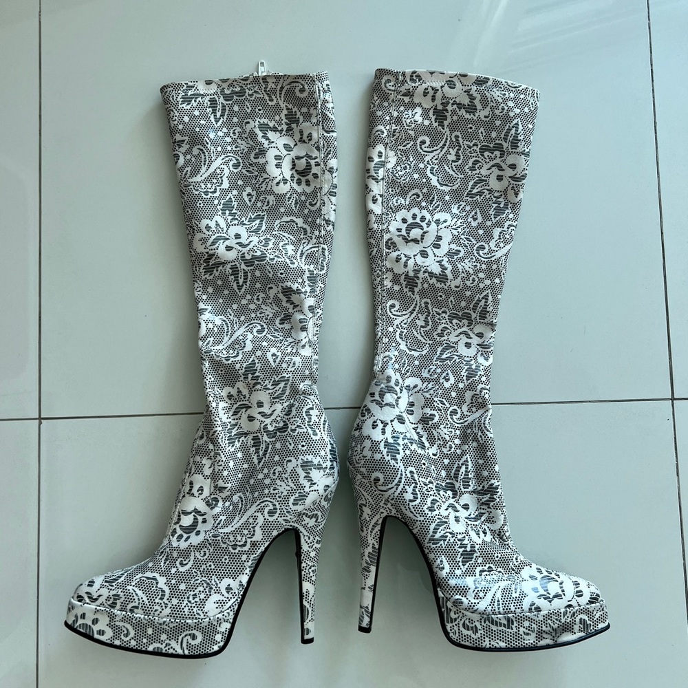 White Platform Boots - image 1